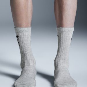 Logo Sock High 3P Heather Gray
