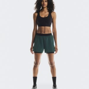 Women's 3" Performance 2/1 Shorts Spirulina | Black
