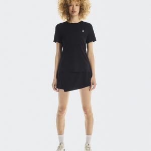 Women's Court Skirt Side Pleat Black